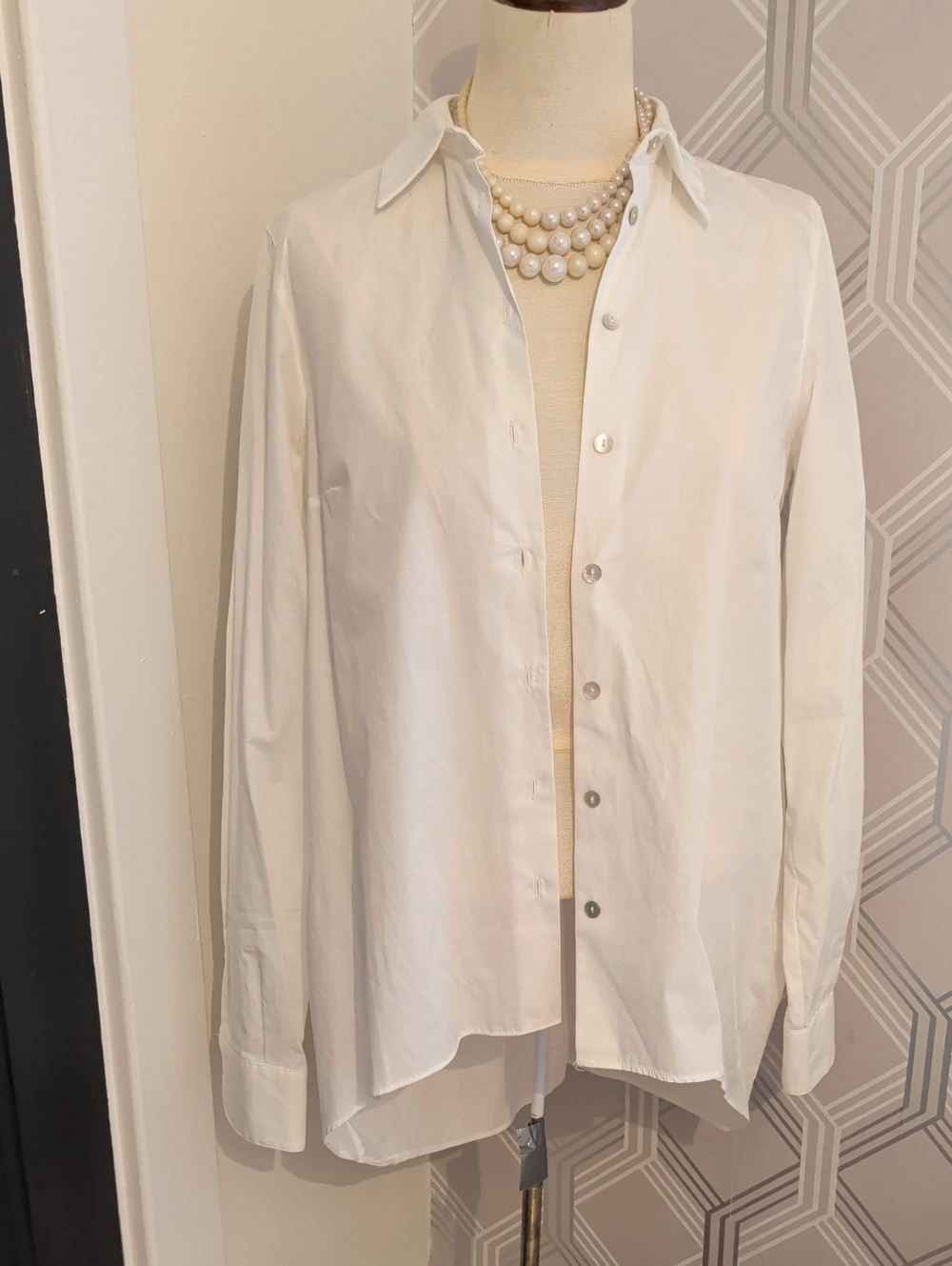 Imperial Classic White Button-Front Dress Shirt